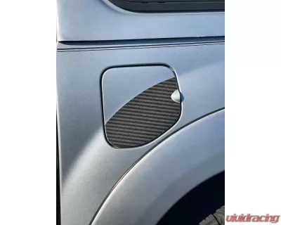 Tufskinz Real Carbon Fiber Raw Fuel Door Protective Overlay Toyota Tacoma 2005-2015 - TAC106-RCF-X