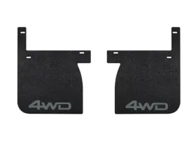 Tufskinz Black Textured Front Mud Flaps w/ Lunar Rock 4x4 Logo Toyota Tundra 2014-2021