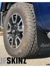 Tufskinz Black Textured Front Mud Flaps w/ Lunar Rock 4x4 Logo Toyota Tundra 2014-2021                                     - TUN041-ABT-509-X - Image 2