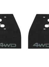 Tufskinz Black Textured Rear Mud Flaps w/ Lunar Rock 4x4 Logo Toyota Tundra 2014-2021                                     - TUN042-ABT-509-X - Image 2