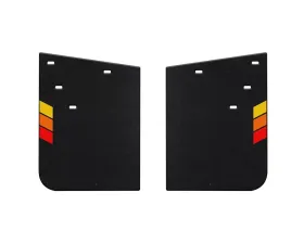Tufskinz Rear Mud Flaps Standard 11 x 15 Inch TRI-Color(Yellow/Orange/Red) w/ Plain No Logo Toyota Tacoma 2016-2022