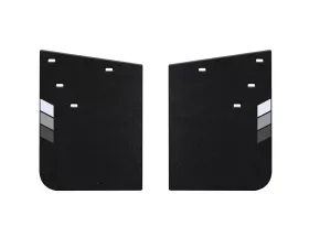 Tufskinz Rear Mud Flaps Standard 11 x 15 Inch TRI-Color(White/Gray/Dark Gray) w/ Plain No Logo Toyota Tacoma 2016-2022