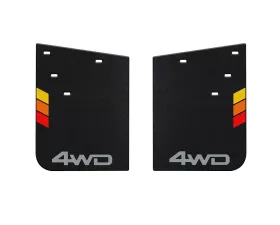 Tufskinz Rear Mud Flaps Standard 11 x 15 Inch OE Color Cement Gray (4WD) Logo Toyota Tacoma 2016-2022