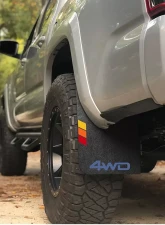 Tufskinz Rear Mud Flaps Standard 11 x 15 Inch OE Color Cavalry Blue (4WD) Logo Toyota Tacoma 2016-2022                                     - TAC056-ABT-478-X - Image 2