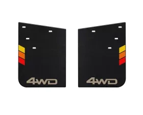 Tufskinz Rear Mud Flaps Standard 11 x 15 Inch OE Color Quicksand Tan (4WD) Logo Toyota Tacoma 2016-2022