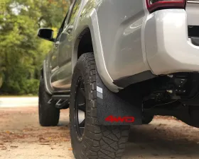 Tufskinz Rear Mud Flaps Standard 11 x 15 Inch OE Color TRD Red (4WD) Logo Toyota Tacoma 2016-2022