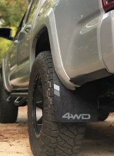 Tufskinz Rear Mud Flaps Standard 11 x 15 Inch OE Color Cement Gray (4WD) Logo Toyota Tacoma 2016-2022                                     - TAC056-ABT-483-X - Image 2