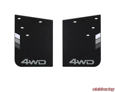 Tufskinz Rear Mud Flaps Standard 11 x 15 Inch OE Color Cement Gray (4WD) Logo Toyota Tacoma 2016-2022 - TAC056-ABT-483-X