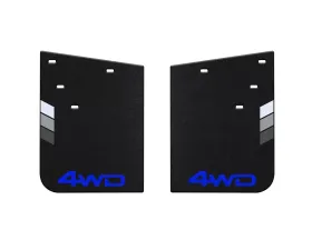 Tufskinz Rear Mud Flaps Standard 11 x 15 Inch OE Color Voodoo Blue (4WD) Logo Toyota Tacoma 2016-2022