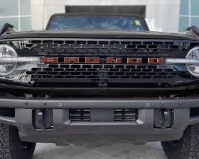 Tufskinz Hot Pepper Red Front Grille Letter Overlays Ford Bronco 2021-2024