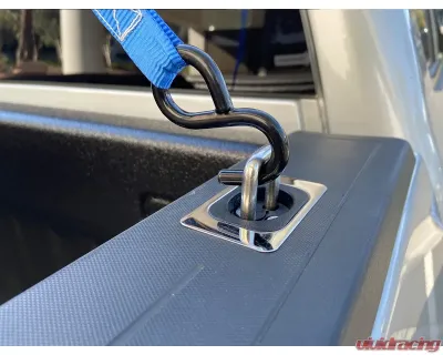 SpeedStrap Gunmetal Flush Fit Retractable Tie-Down Anchors Front Only - 4005
