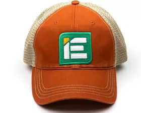 IE Twill Snapback Trucker Hat | Orange | Kahaki