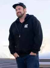 IE Full Zip Logo Hoodie Large Black                                     - IEGRUU53-ML - Image 3
