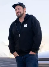 IE Full Zip Logo Hoodie Medium Black                                     - IEGRUU53-MM - Image 3