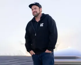 IE Full Zip Logo Hoodie Small Black