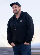IE Full Zip Logo Hoodie Small Black                                     - IEGRUU53-MS - Image 3