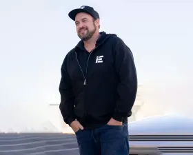 IE Full Zip Logo Hoodie 1X-Large Black