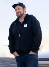 IE Full Zip Logo Hoodie 1X-Large Black                                     - IEGRUU53-MXL - Image 3