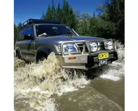 ARB Winch Mount Front Bumper with Mounting Hardware Nissan Patrol GU w/ Flares 1997-2004