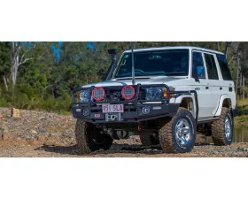 ARB Black Winch Mount Front Bumper with Mounting Hardware Toyota Land Cruiser Prado 120 w/ Flares 2003-2009