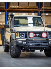 ARB 4x4 Matte Black Front Bumper Deluxe Bull Bar with Flares AF20 Toyota Land Cruiser LC76 | 8 | 9 2023-2024                                     - 3412690 - Image 5