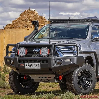 ARB Summit Winch Mount Front Bumper - Matt Black with Mounting Hardware Toyota Hilux Wide Body 2020 - 3414710B