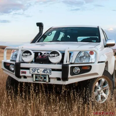 ARB Black Winch Mount Front Bumper with Mounting Hardware Toyota Land Cruiser Prado 120 w/ Flares 2003-2009 - 3421430B