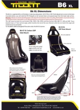 Tillett B6 Seats Carbon Fiber | Side mounted XL-Edges Off 43CM                                     - b6xl-43c/grpsm - Image 8