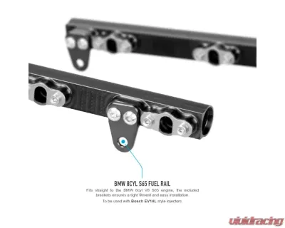 Nuke Performance Fuel Rail for BMW M3 S65 8cyl 2007-2013, Aluminum, Black Finish - 120-02-110
