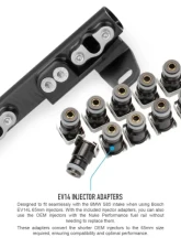 Nuke Performance Fuel Rail for BMW M5 M6 S85 10cyl 2005-2010, Aluminum, Black Finish                                     - 120-02-113 - Image 4
