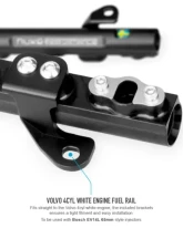 Nuke Performance Fuel Rail White for Volvo S40 V40 1995-2004 4-Cylinder Engine                                     - 120-04-102 - Image 5