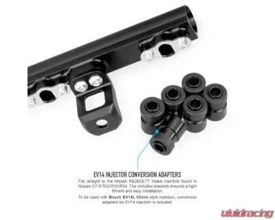 Nuke Performance Fuel Rail for Nissan RB26DETT 1989-2002, High-Performance Aluminum - 120-06-101