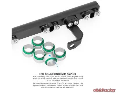 Nuke Performance Fuel Rail for Toyota 1JZ-GTE 1990-1995, Aluminum, 120-08-101 - 120-08-101