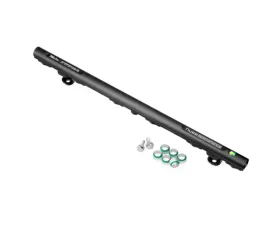Nuke Performance Fuel Rail for Toyota 6cyl 2JZ-GTE 1991-2002, Aluminum, Black
