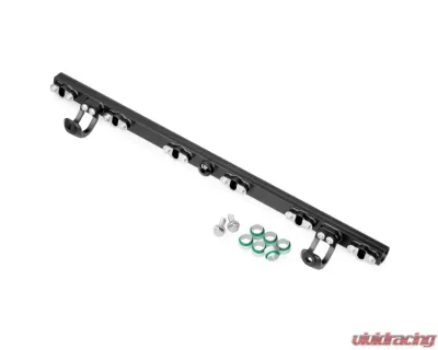 Nuke Performance Fuel Rail for Toyota 6cyl 2JZ-GTE 1991-2002, Aluminum, Black - 120-08-102