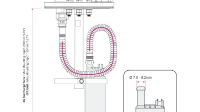 Nuke Performance SAE ID8 Fuel Pump Mounting Kit for Single Fuel Pump, 150-20-101                                     - 150-20-101 - Image 2