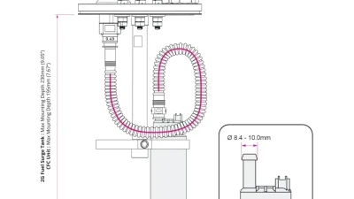 Nuke Performance SAE ID10 Fuel Pump Mounting Kit for Single Fuel Pump 150-20-103                                     - 150-20-103 - Image 2