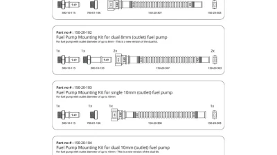 Nuke Performance SAE ID10 Fuel Pump Mounting Kit for Single Fuel Pump 150-20-103                                     - 150-20-103 - Image 3