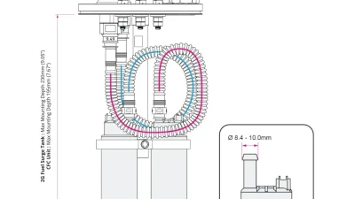 Nuke Performance SAE ID10 Dual Fuel Pump Mounting Kit for 150-20-104 Vehicles                                     - 150-20-104 - Image 2
