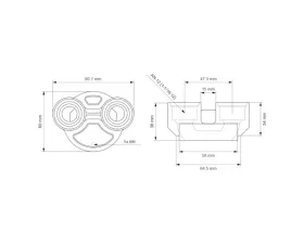 Nuke Performance CFC Unit Staubli Connector Dual AN-12 for Performance Vehicles