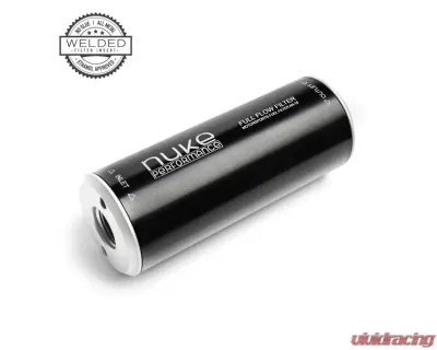Nuke Performance Fuel Filter Slim 10 Micron AN-10 Welded Stainless Steel Element - 200-02-203