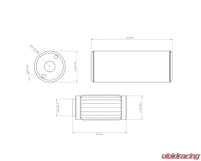 Nuke Performance Fuel Filter Slim 10 Micron AN-10 Welded Stainless Steel Element - 200-02-203