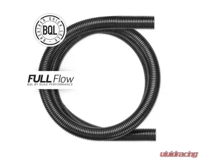 Nuke Performance Convoluted BQL 22 Breather Hose 2m for Universal Fitment, Black Rubber - 290-02-222