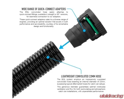 Nuke Performance Convoluted BQL 22 Breather Hose 6m - 290-02-622, Durable Rubber Material - 290-02-622