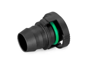 Nuke Performance BQL 22 Male to Convoluted Hose Straight, 290-22-107, Durable Rubber Material