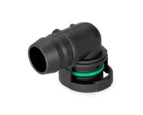 Nuke Performance BQL 22 Male To Convoluted Hose 90 Degrees, 290-22-108, Durable Rubber