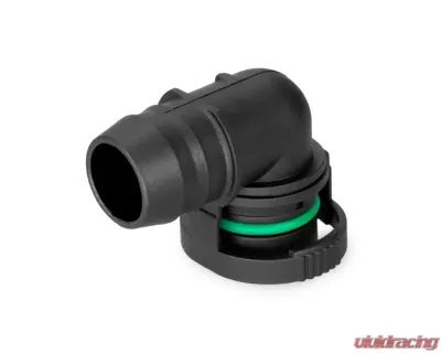 Nuke Performance BQL 22 Male To Convoluted Hose 90 Degrees, 290-22-108, Durable Rubber - 290-22-108