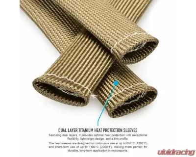 Nuke Performance Dual Layer Titanium Heat Protection Sleeve ID30mm 20cm - 290-30-020