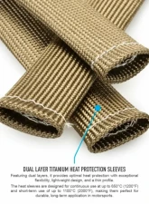 Nuke Performance Dual Layer Titanium Heat Protection Sleeve ID30mm 40cm for Automotive Use                                     - 290-30-040 - Image 3
