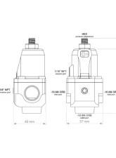 Nuke Performance Fuel Pressure Regulator FPR100x AN-10 for Universal Fitment, Aluminum                                     - 300-02-202 - Image 7